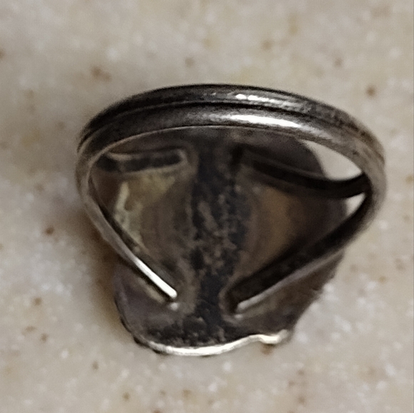 Navajo silver Pearl and turquoise ring - Picture 2 of 6